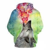 Colorful Wolf Hoodie | Wolf-Horde